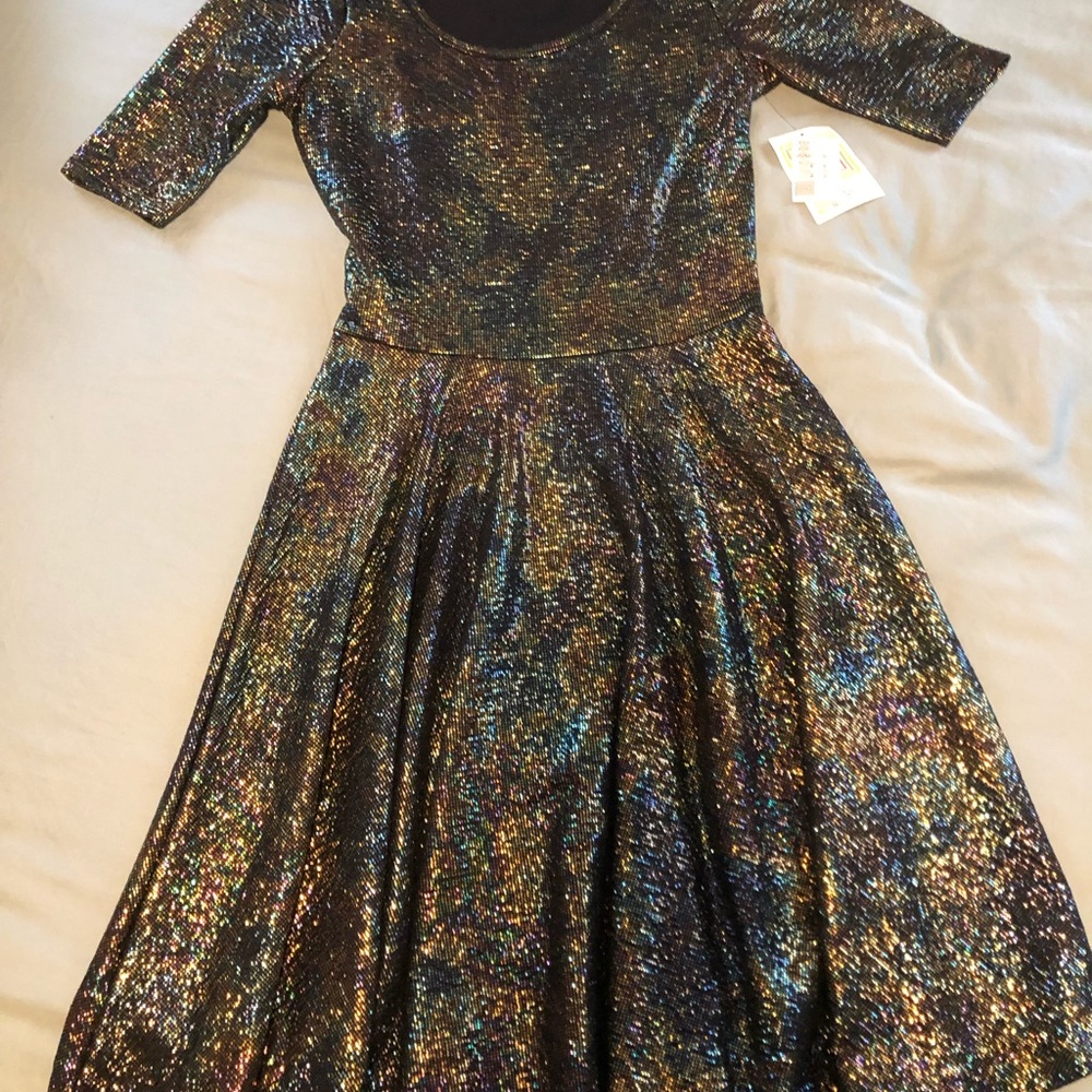 LulaRoe Elegant Collection Rainbow Mermaid Oil Slick